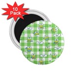 Frog Cartoon Pattern Cloud Animal Cute Seamless 2.25  Magnets (10 pack) 