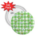 Frog Cartoon Pattern Cloud Animal Cute Seamless 2.25  Buttons (100 pack) 