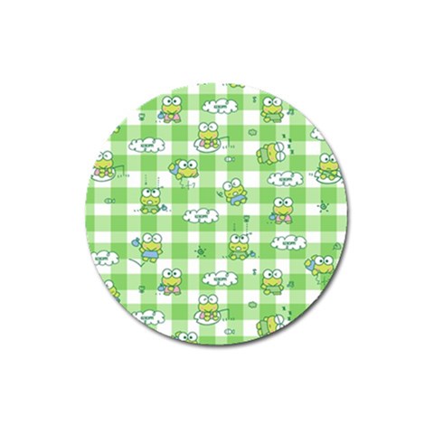 Frog Cartoon Pattern Cloud Animal Cute Seamless Magnet 3  (Round) from ZippyPress Front