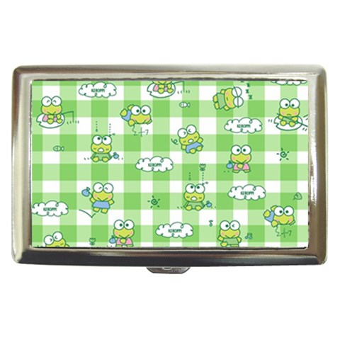 Frog Cartoon Pattern Cloud Animal Cute Seamless Cigarette Money Case from ZippyPress Front