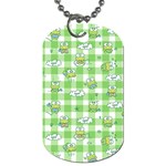 Frog Cartoon Pattern Cloud Animal Cute Seamless Dog Tag (Two Sides)
