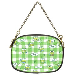 Frog Cartoon Pattern Cloud Animal Cute Seamless Chain Purse (Two Sides) from ZippyPress Back