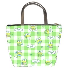 Frog Cartoon Pattern Cloud Animal Cute Seamless Bucket Bag from ZippyPress Back