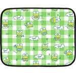 Frog Cartoon Pattern Cloud Animal Cute Seamless Fleece Blanket (Mini)