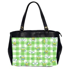 Frog Cartoon Pattern Cloud Animal Cute Seamless Oversize Office Handbag (2 Sides) from ZippyPress Front