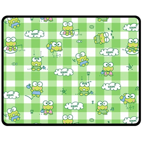 Frog Cartoon Pattern Cloud Animal Cute Seamless Fleece Blanket (Medium) from ZippyPress 60 x50  Blanket Front