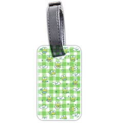 Frog Cartoon Pattern Cloud Animal Cute Seamless Luggage Tag (two sides) from ZippyPress Front