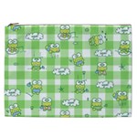 Frog Cartoon Pattern Cloud Animal Cute Seamless Cosmetic Bag (XXL)