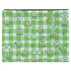 Frog Cartoon Pattern Cloud Animal Cute Seamless Cosmetic Bag (XXXL) from ZippyPress Front