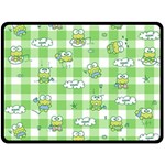 Frog Cartoon Pattern Cloud Animal Cute Seamless Two Sides Fleece Blanket (Large)