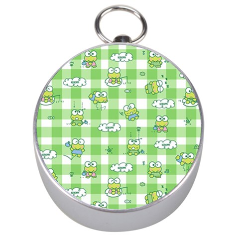 Frog Cartoon Pattern Cloud Animal Cute Seamless Silver Compasses from ZippyPress Front
