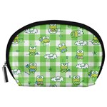 Frog Cartoon Pattern Cloud Animal Cute Seamless Accessory Pouch (Large)