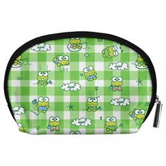 Frog Cartoon Pattern Cloud Animal Cute Seamless Accessory Pouch (Large) from ZippyPress Back