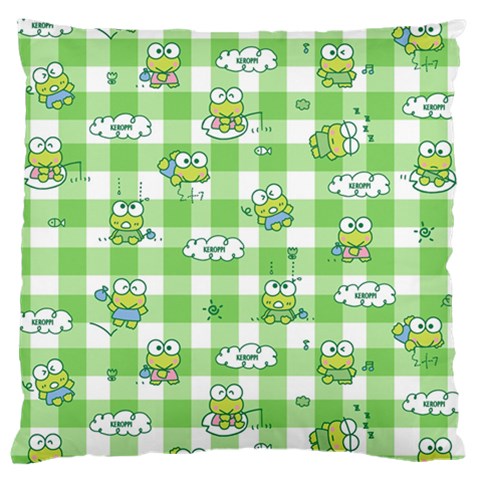 Frog Cartoon Pattern Cloud Animal Cute Seamless Standard Premium Plush Fleece Cushion Case (One Side) from ZippyPress Front