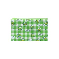 Frog Cartoon Pattern Cloud Animal Cute Seamless Cosmetic Bag (XS) from ZippyPress Front
