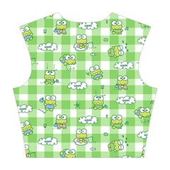Frog Cartoon Pattern Cloud Animal Cute Seamless Cotton Crop Top from ZippyPress Back