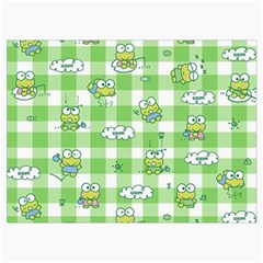 Frog Cartoon Pattern Cloud Animal Cute Seamless Roll Up Canvas Pencil Holder (M) from ZippyPress Front
