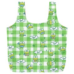 Frog Cartoon Pattern Cloud Animal Cute Seamless Full Print Recycle Bag (XXL) from ZippyPress Back