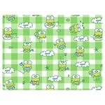 Frog Cartoon Pattern Cloud Animal Cute Seamless Premium Plush Fleece Blanket (Extra Small)