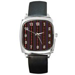 Beautiful Digital Graphic Unique Style Standout Graphic Square Metal Watch