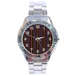 Beautiful Digital Graphic Unique Style Standout Graphic Stainless Steel Analogue Watch