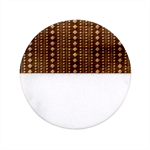 Beautiful Digital Graphic Unique Style Standout Graphic Classic Marble Wood Coaster (Round) 