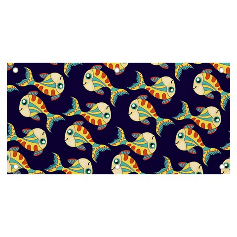 Fish Abstract Animal Art Nature Texture Water Pattern Marine Life Underwater Aquarium Aquatic Banner and Sign 6  x 3  from ZippyPress Front