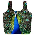 Peacock Bird Feathers Pheasant Nature Animal Texture Pattern Full Print Recycle Bag (XL)