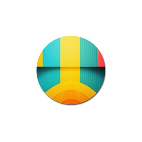 Colorful Rainbow Pattern Digital Art Abstract Minimalist Minimalism Golf Ball Marker from ZippyPress Front