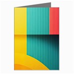 Colorful Rainbow Pattern Digital Art Abstract Minimalist Minimalism Greeting Cards (Pkg of 8)