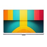 Colorful Rainbow Pattern Digital Art Abstract Minimalist Minimalism Business Card Holder