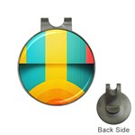 Colorful Rainbow Pattern Digital Art Abstract Minimalist Minimalism Hat Clips with Golf Markers