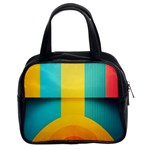 Colorful Rainbow Pattern Digital Art Abstract Minimalist Minimalism Classic Handbag (Two Sides)