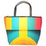 Colorful Rainbow Pattern Digital Art Abstract Minimalist Minimalism Bucket Bag