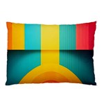 Colorful Rainbow Pattern Digital Art Abstract Minimalist Minimalism Pillow Case