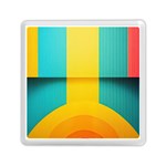 Colorful Rainbow Pattern Digital Art Abstract Minimalist Minimalism Memory Card Reader (Square)