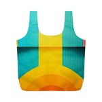 Colorful Rainbow Pattern Digital Art Abstract Minimalist Minimalism Full Print Recycle Bag (M)