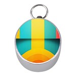 Colorful Rainbow Pattern Digital Art Abstract Minimalist Minimalism Mini Silver Compasses