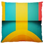 Colorful Rainbow Pattern Digital Art Abstract Minimalist Minimalism Standard Premium Plush Fleece Cushion Case (One Side)