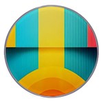 Colorful Rainbow Pattern Digital Art Abstract Minimalist Minimalism Wireless Fast Charger(White)