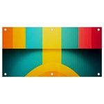 Colorful Rainbow Pattern Digital Art Abstract Minimalist Minimalism Banner and Sign 4  x 2 