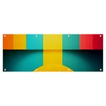 Colorful Rainbow Pattern Digital Art Abstract Minimalist Minimalism Banner and Sign 8  x 3 