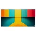 Colorful Rainbow Pattern Digital Art Abstract Minimalist Minimalism Banner and Sign 8  x 4 