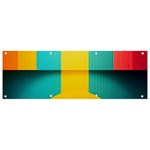 Colorful Rainbow Pattern Digital Art Abstract Minimalist Minimalism Banner and Sign 9  x 3 