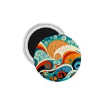 Waves Ocean Sea Abstract Whimsical Abstract Art Pattern Abstract Pattern Nature Water Seascape 1.75  Magnets