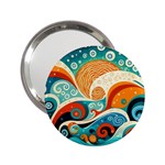 Waves Ocean Sea Abstract Whimsical Abstract Art Pattern Abstract Pattern Nature Water Seascape 2.25  Handbag Mirrors
