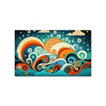 Waves Ocean Sea Abstract Whimsical Abstract Art Pattern Abstract Pattern Nature Water Seascape Sticker Rectangular (10 pack)