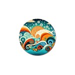 Waves Ocean Sea Abstract Whimsical Abstract Art Pattern Abstract Pattern Nature Water Seascape Golf Ball Marker (10 pack)