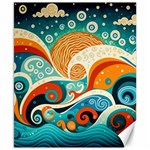 Waves Ocean Sea Abstract Whimsical Abstract Art Pattern Abstract Pattern Nature Water Seascape Canvas 8  x 10 
