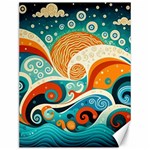 Waves Ocean Sea Abstract Whimsical Abstract Art Pattern Abstract Pattern Nature Water Seascape Canvas 12  x 16 